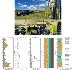 Geotechnical Investigation using Cone Penetration Testing (CPT) in a parcel of land for a new development in Parish, FL